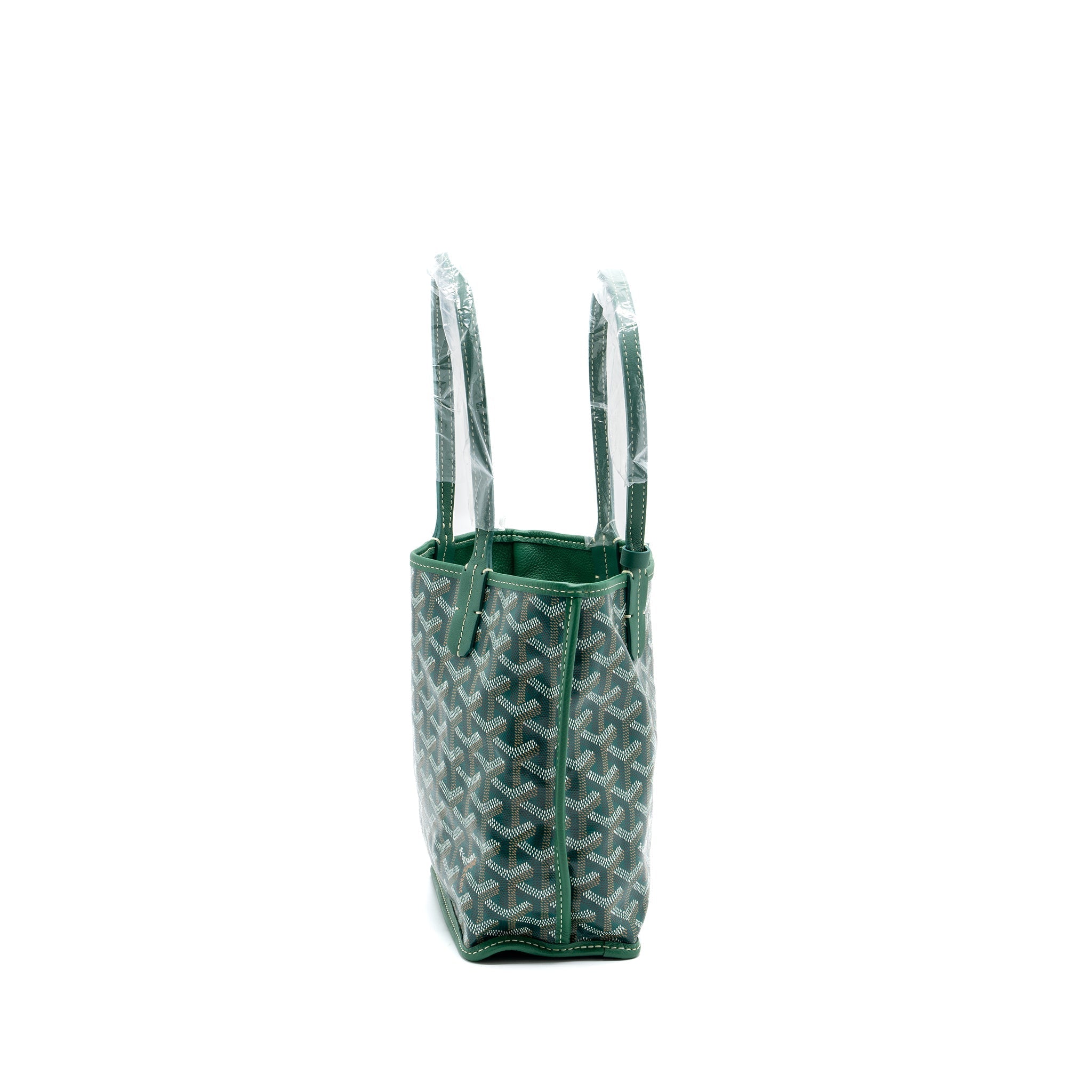 GOYARD ANJOU MINI BAG CANVAS/CALFSKIN GREEN SHW
