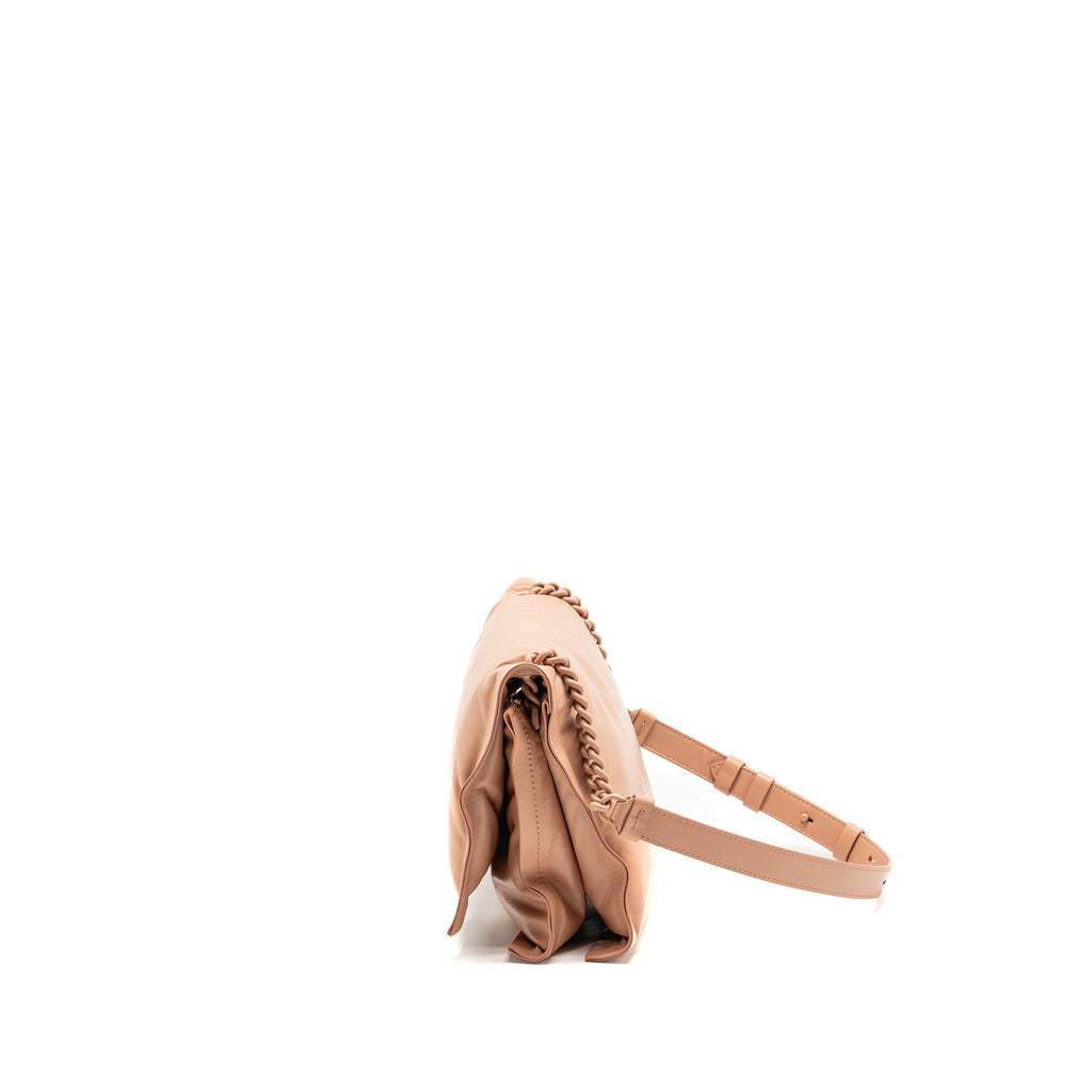 SALVATORE FERRAGAMO VIVA BOW SHOULDER BAG LEATHER DUST PINK SHW
