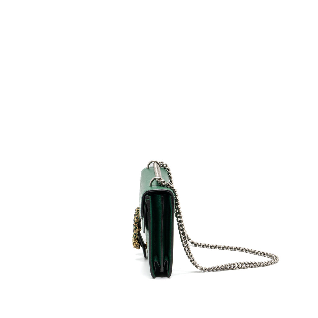 GUCCI DIONYSUS SHOULDER BAG CALFSKIN GREEN GHW