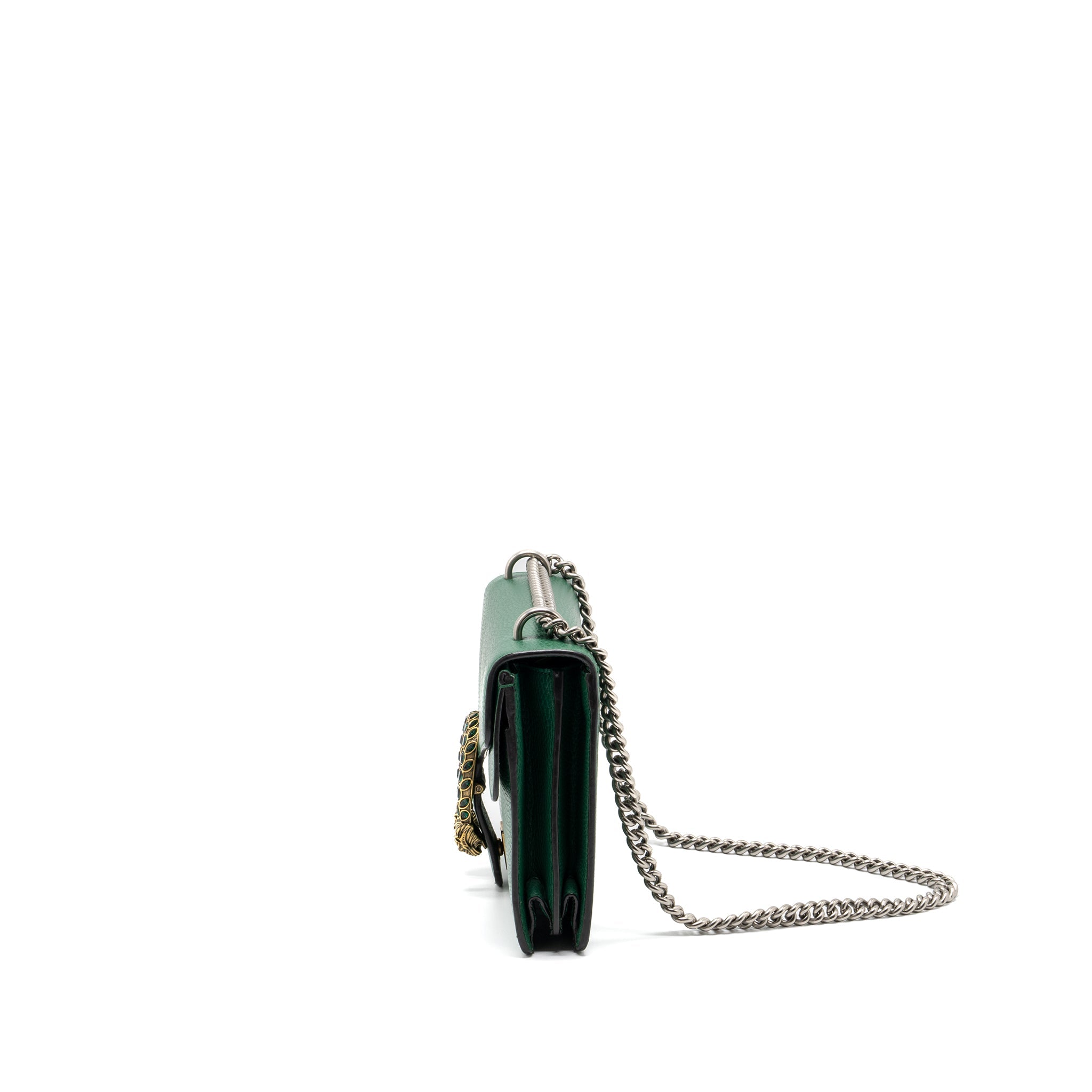 GUCCI DIONYSUS SHOULDER BAG CALFSKIN GREEN GHW