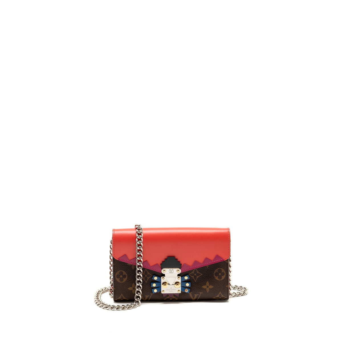 LOUIS VUITTON TOTEM CHAIN WALLET MONOGRAM CAVAS/CALFSKIN MULTICOLOUR WITH MULTICOLOUR HARDWARE