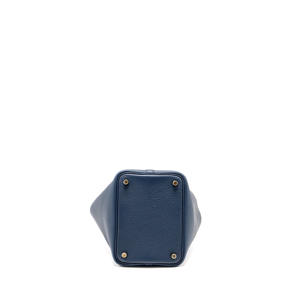 HERMES PICOTIN 18 LOCK BAG CLEMENCE BLEU DE PRUSSE GHW