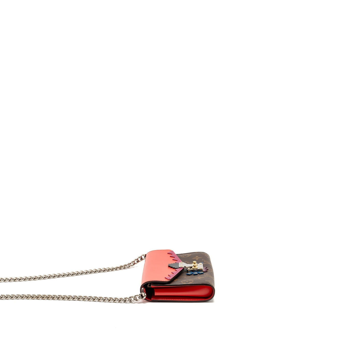 LOUIS VUITTON TOTEM CHAIN WALLET MONOGRAM CAVAS/CALFSKIN MULTICOLOUR WITH MULTICOLOUR HARDWARE