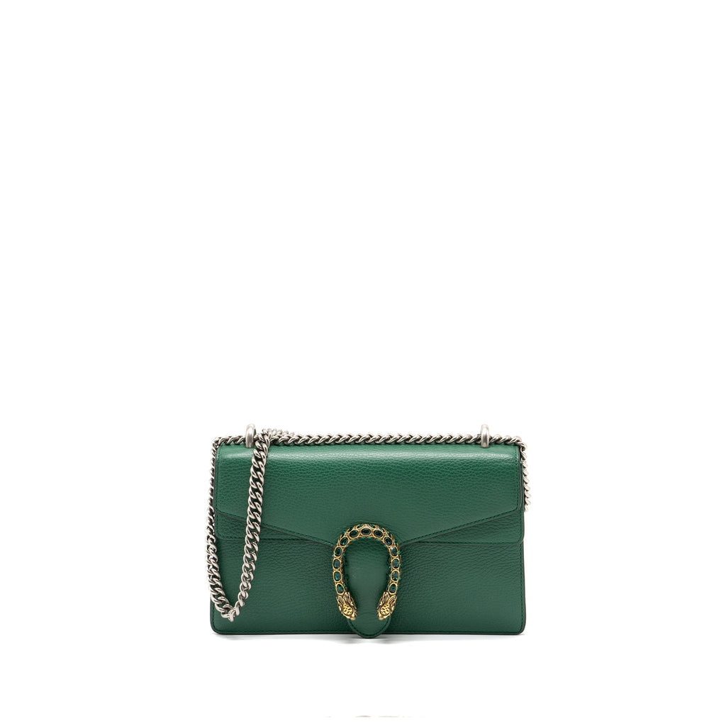 GUCCI DIONYSUS SHOULDER BAG CALFSKIN GREEN GHW