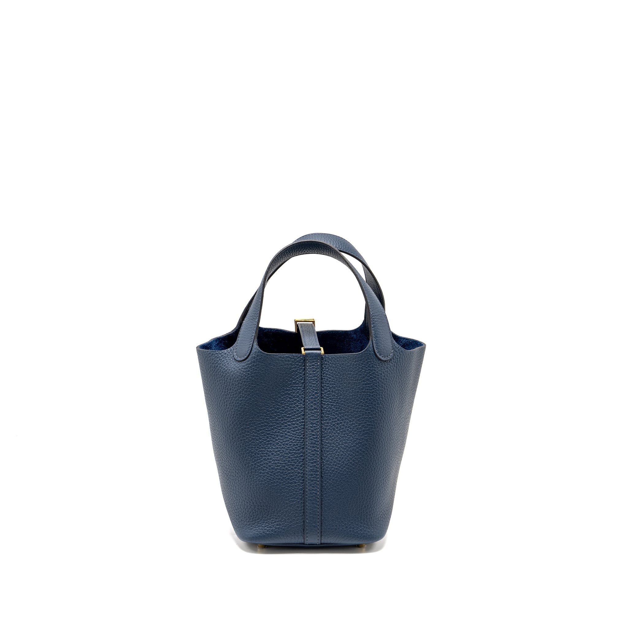 HERMES PICOTIN 18 LOCK BAG CLEMENCE BLEU DE PRUSSE GHW