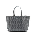 GOYARD SAINT LOUIS PM TOTE BAG GOYARDLINE CANVAS / LEATHER GREY SHW