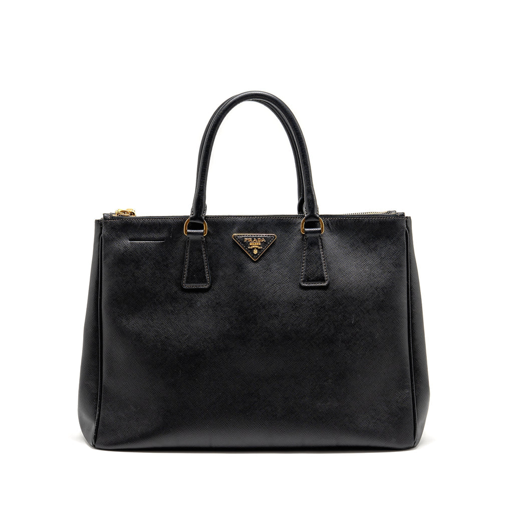 PRADA SAFFIANO TOTE BAG CALFSKIN BLACK GHW