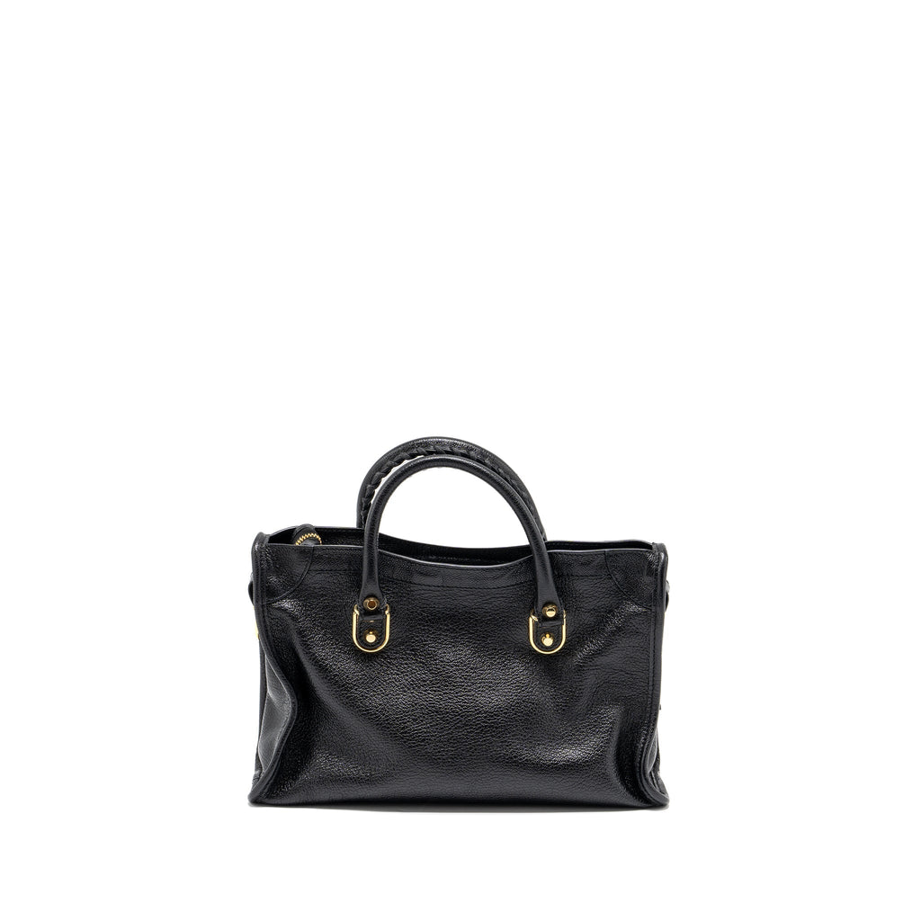 BALENCIAGA CLASSIC CITY BAG LEATHER BLACK GHW