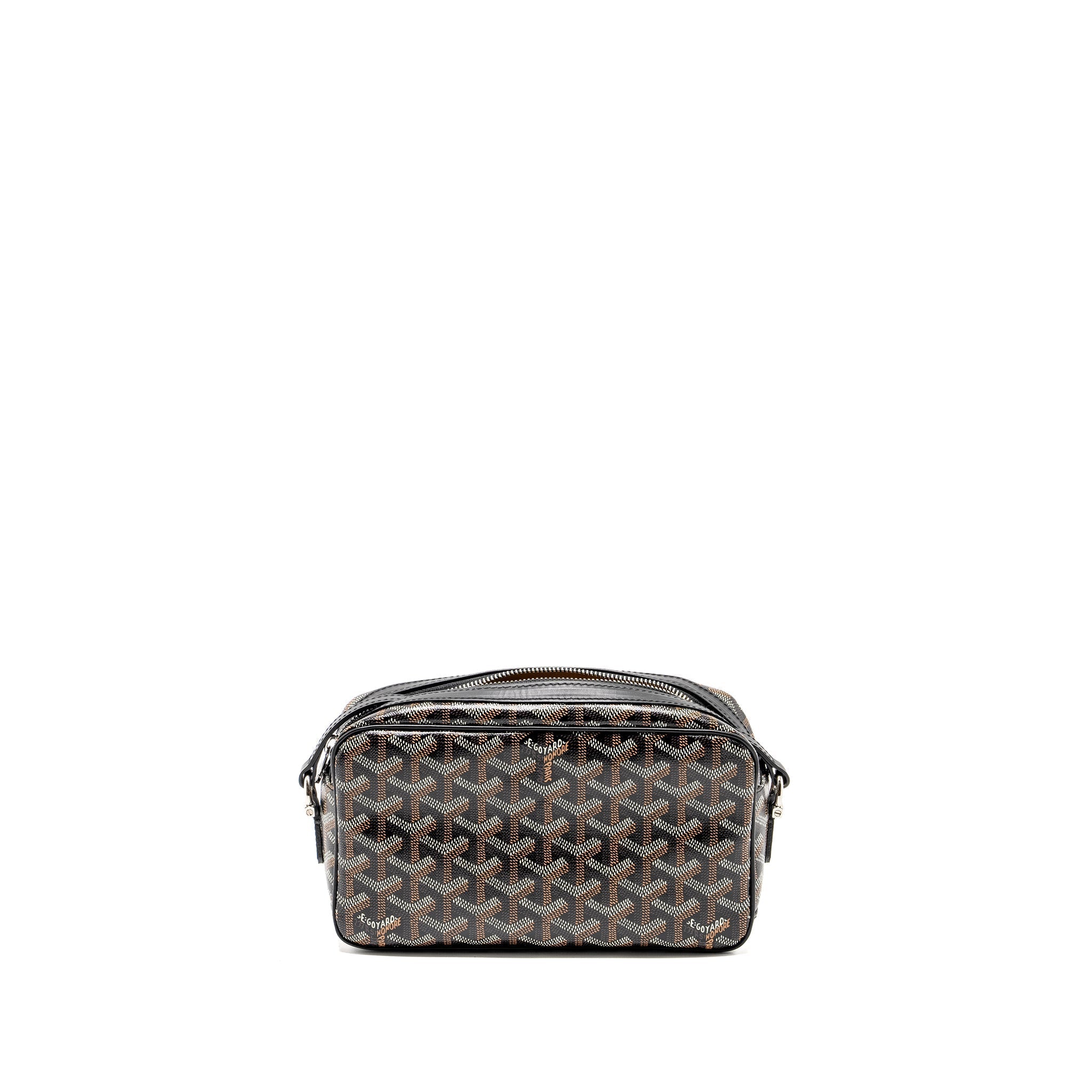 GOYARD CAP VERT PM CROSSBODY BAG GOYARDINE CANVAS/LEATHER BLACK SHW