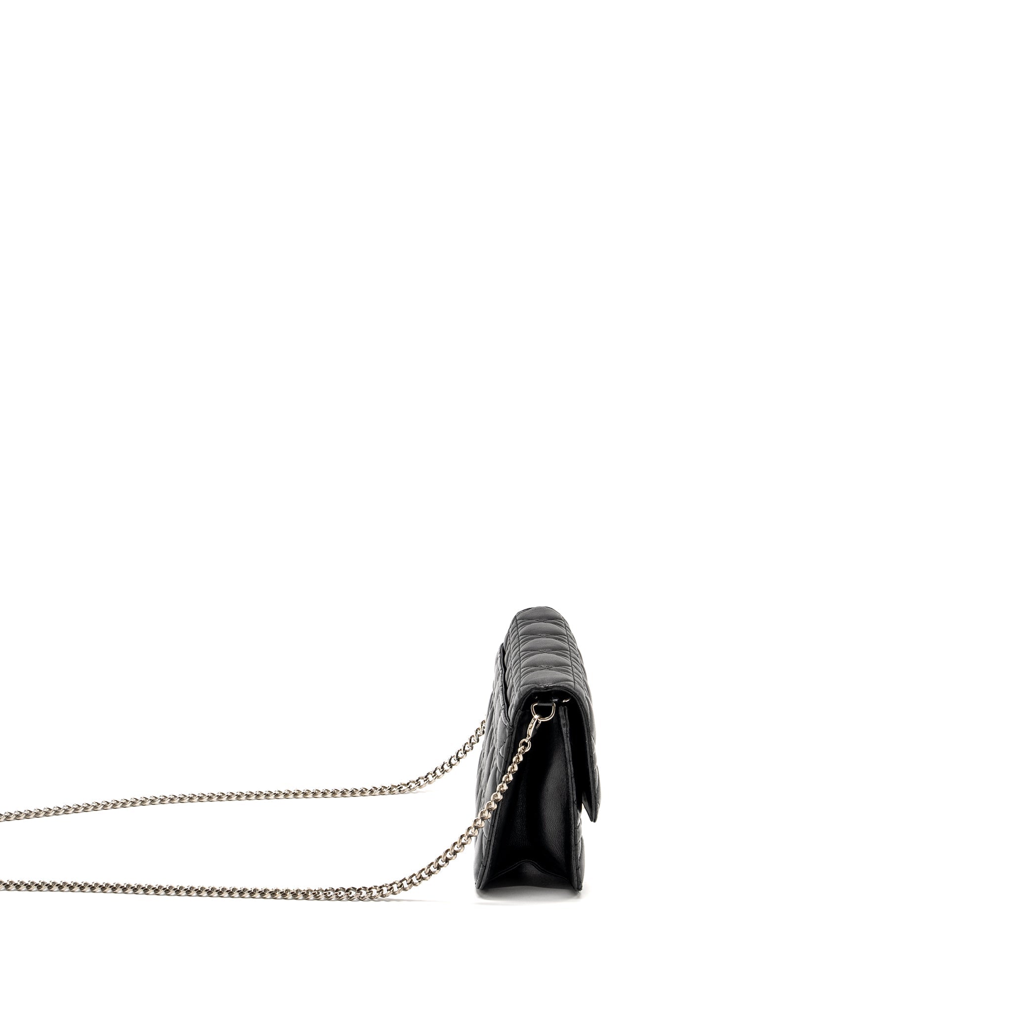 DIOR MISS DIOR PROMENADE POUCH BAG LAMBSKIN BLACK SHW