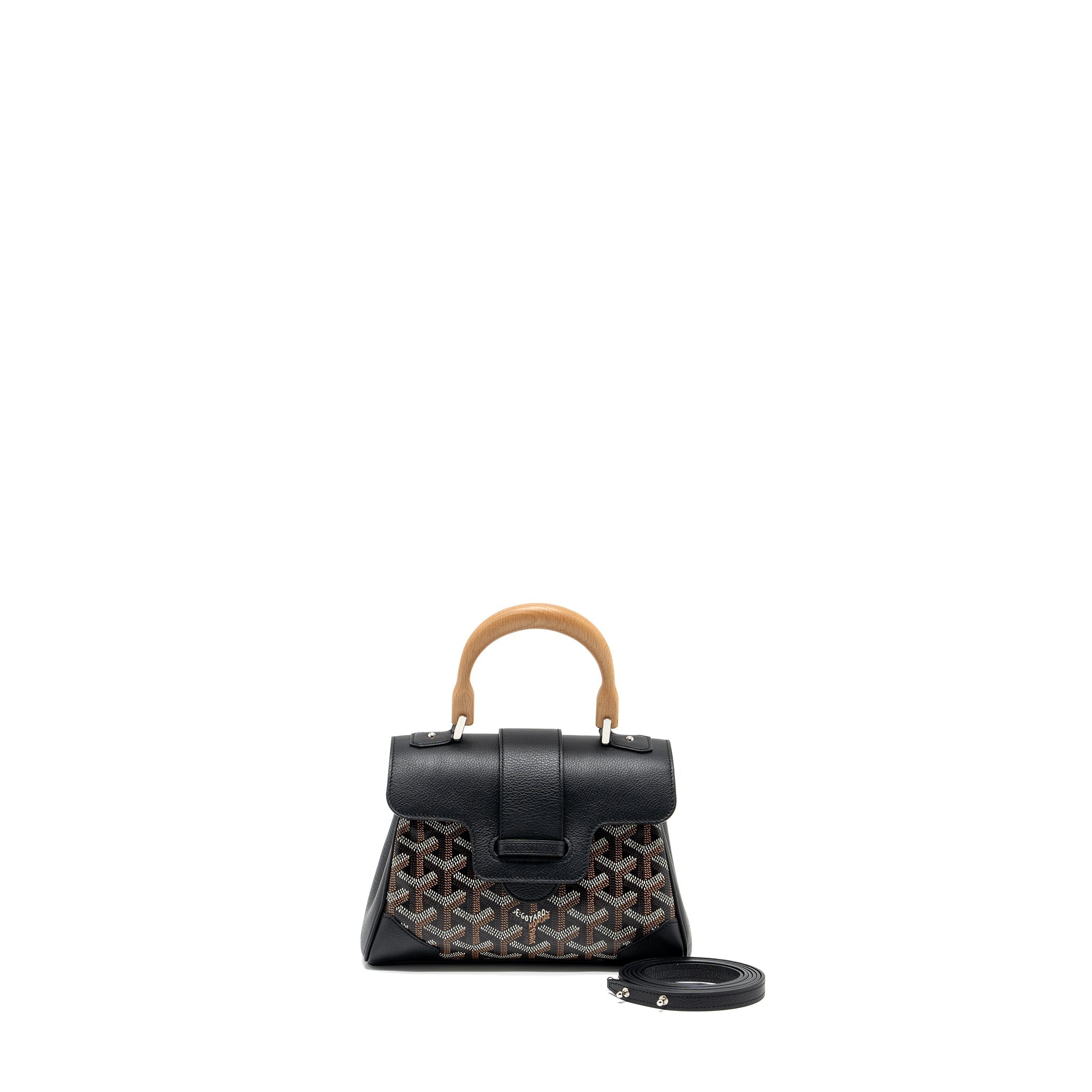 GOYARD SAIGON MINI GOYARDLINE CANVAS BLACK/MULTICOLOUR SHW