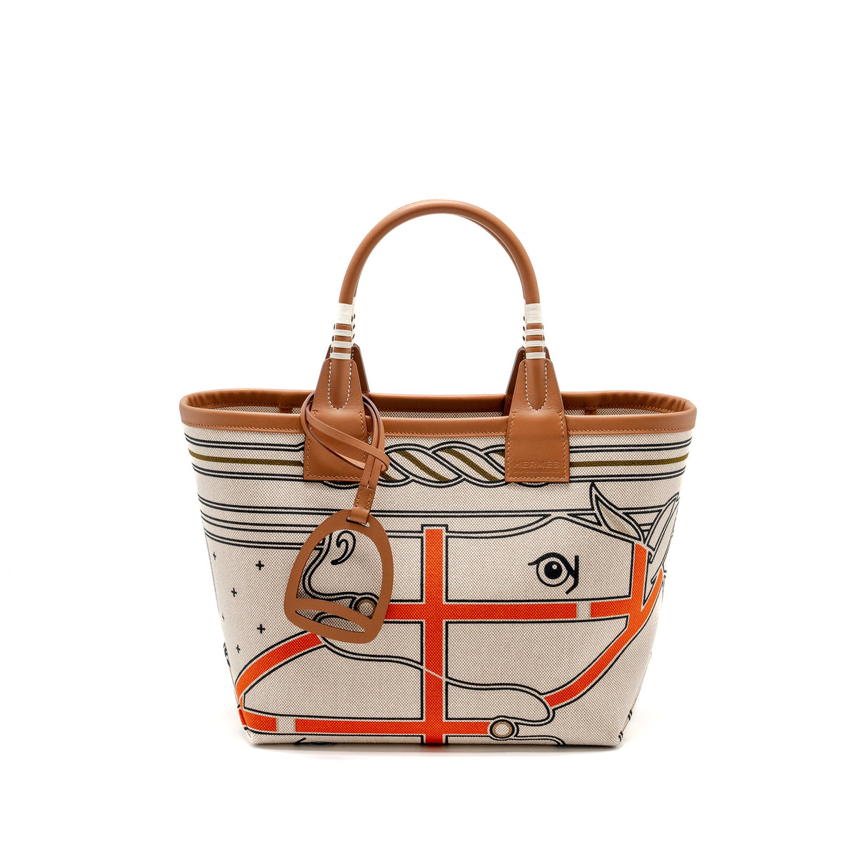 Hermes Steeple 25 canvas/ swift beige / gold SHW