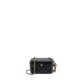 CHANEL PEARL CRUSH LONG VANITY CASE LAMBSKIN BLACK GHW