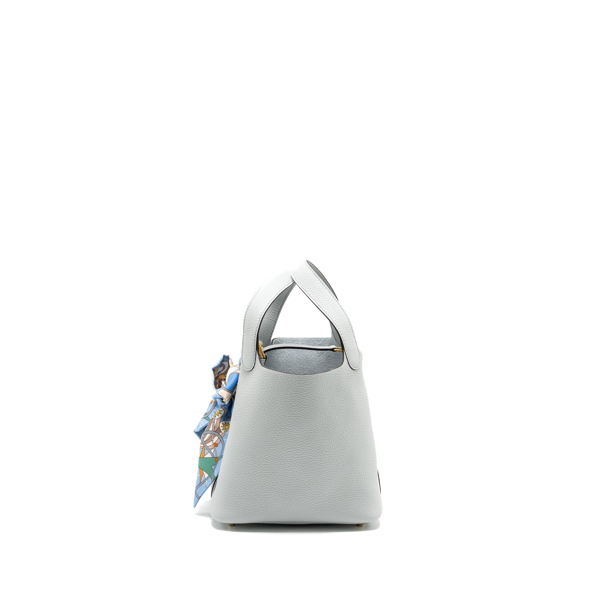 HERMES PICOTIN 18 CLEMENCE BLUE PALE GHW