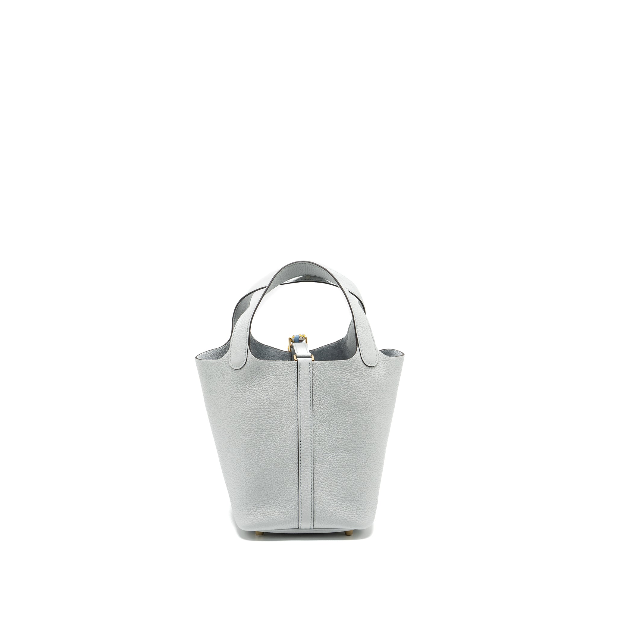 HERMES PICOTIN 18 CLEMENCE BLUE PALE GHW