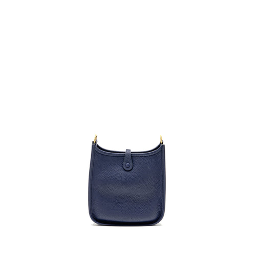 HERMES MINI EVELYNE CLEMENCE BLUE GHW