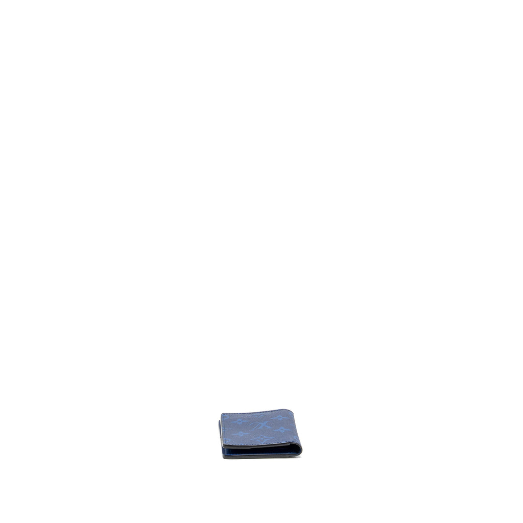 LOUIS VUITTON POCKET ORGANISER BLUE MONOGRAM CANVAS