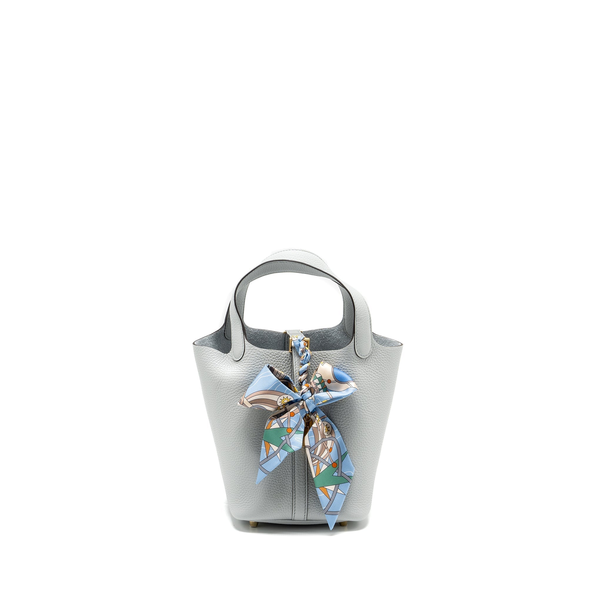 HERMES PICOTIN 18 CLEMENCE BLUE PALE GHW