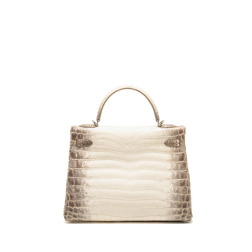 HERMES KELLY 32 CROCODILE NILOTICUS HIMALAYA BLANC SHW