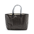 GOYARD SAINT LOUIS PM TOTE BAG GOYARDINE CANVAS BLACK / MULTICOLOR