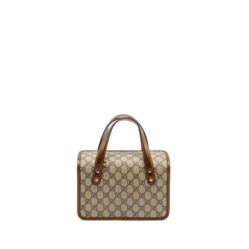 GUCCI TOP HANDLE HORSEBIT 1955 BAG GG SUPREME CANVAS GHW