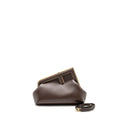 FENDI SMALL FENDI FIRST CLUTCH BAG NAPPA BROWN GHW