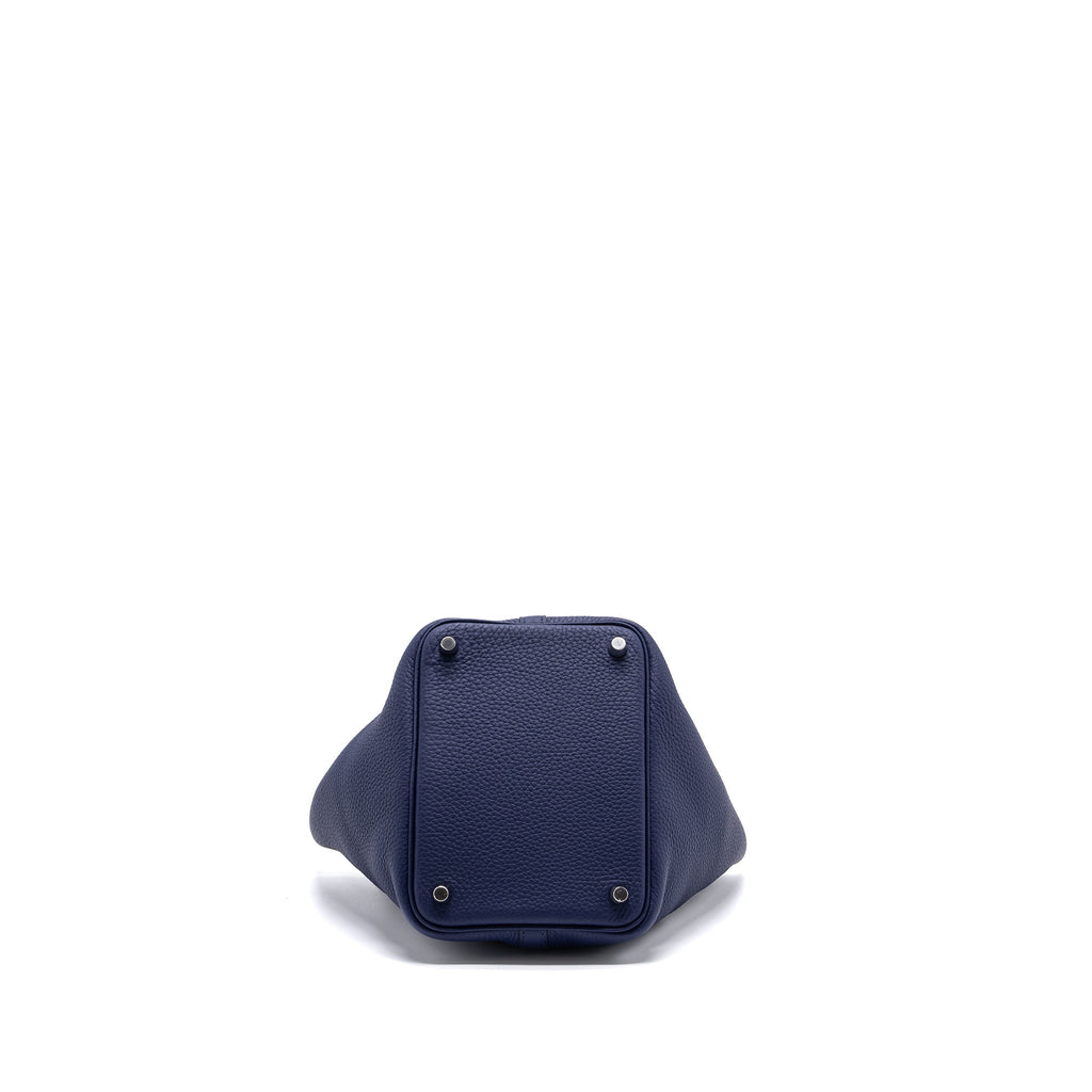 HERMES PICOTIN 18 LOCK BAG CLEMENCE BLUE ENCRE SHW