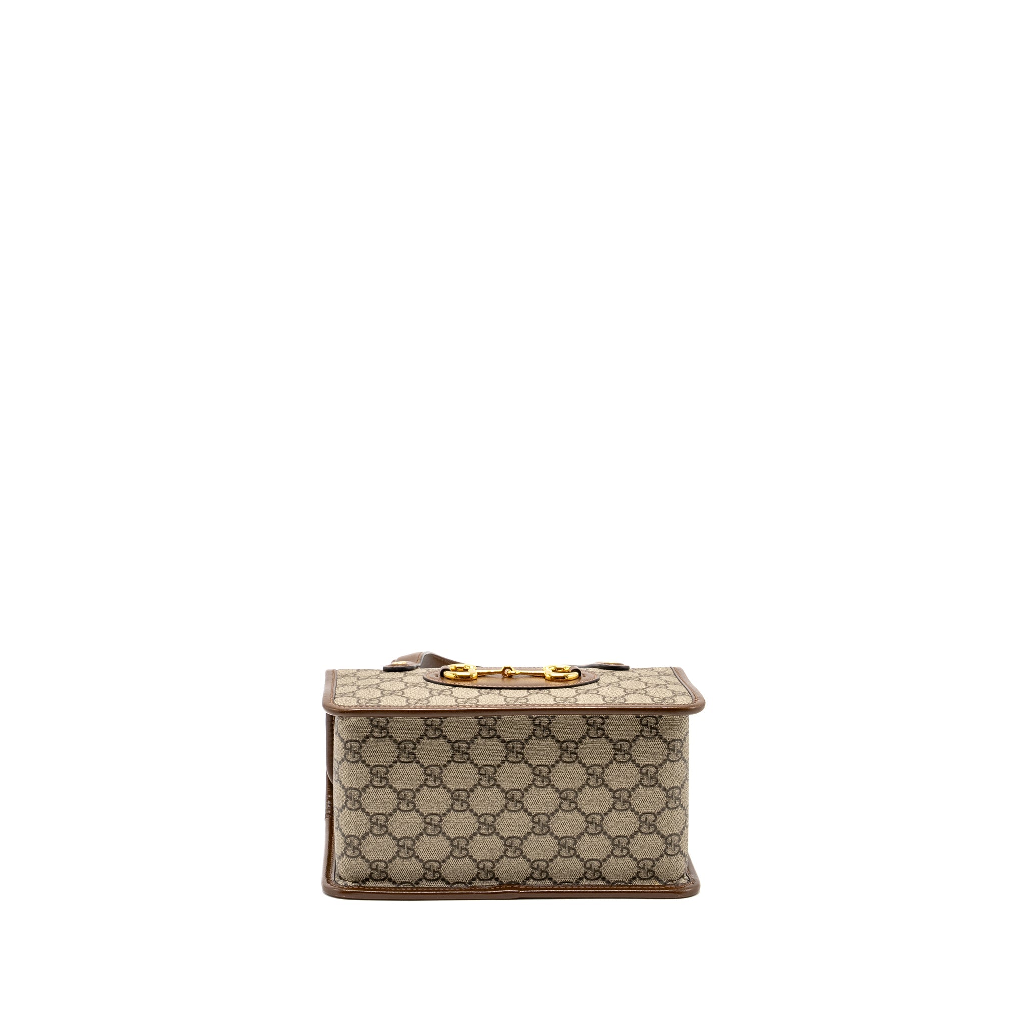 GUCCI TOP HANDLE HORSEBIT 1955 BAG GG SUPREME CANVAS GHW