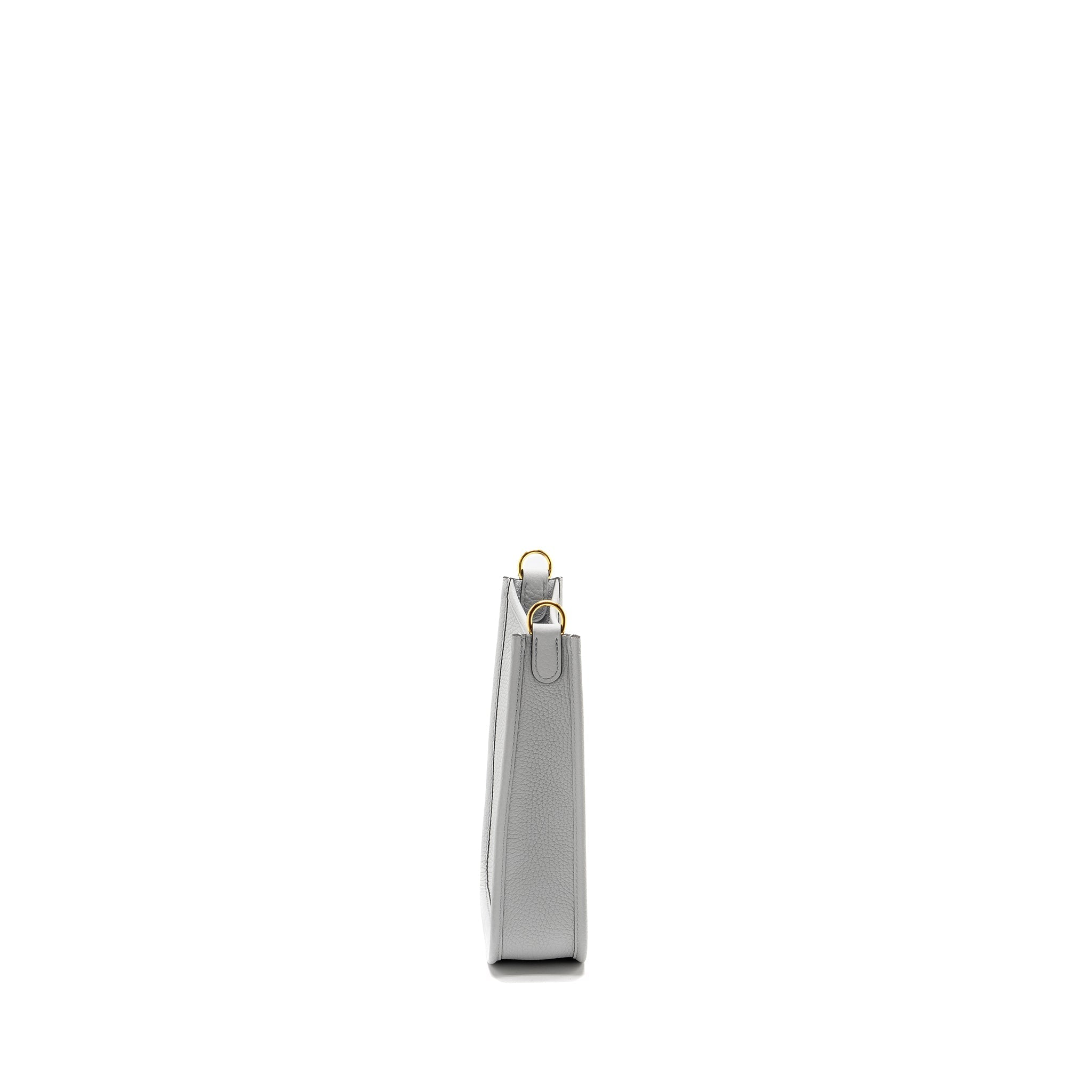HERMES MINI EVELYNE CLEMENCE BLEU PALE/GRIS ETAIN GHW