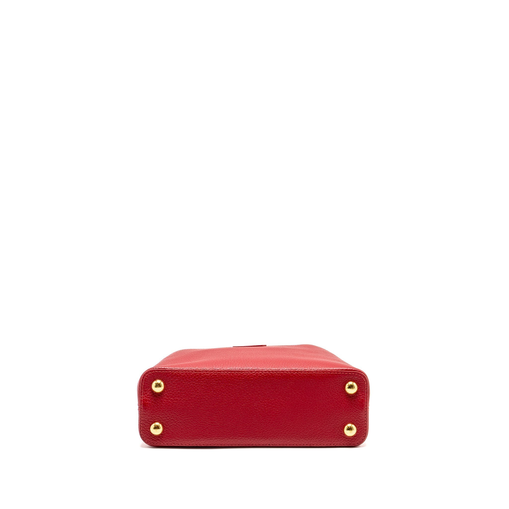 LOUIS VUITTON CAPUCINE BB WITH PYTHON HANDLE TAURILLON RED GHW