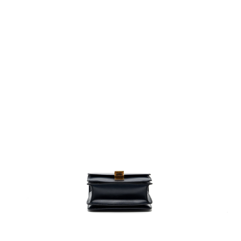 CELINE MINI BOX BAG CALFSKIN DARK BLUE GHW