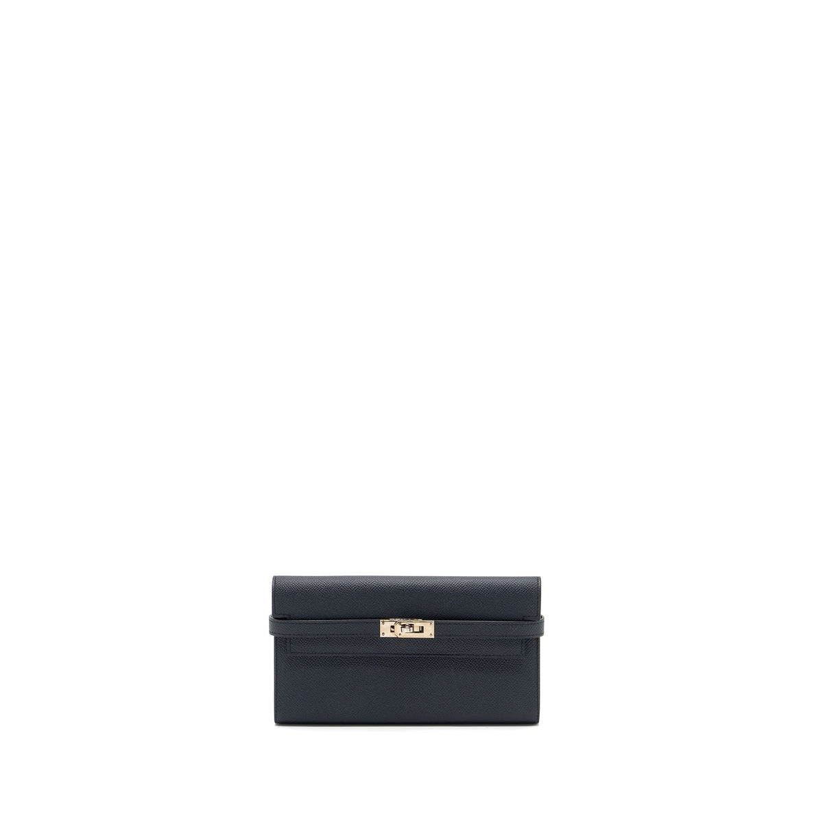 Hermes Kelly Long Wallet Epsom Blue Nuit/ Purple SHW