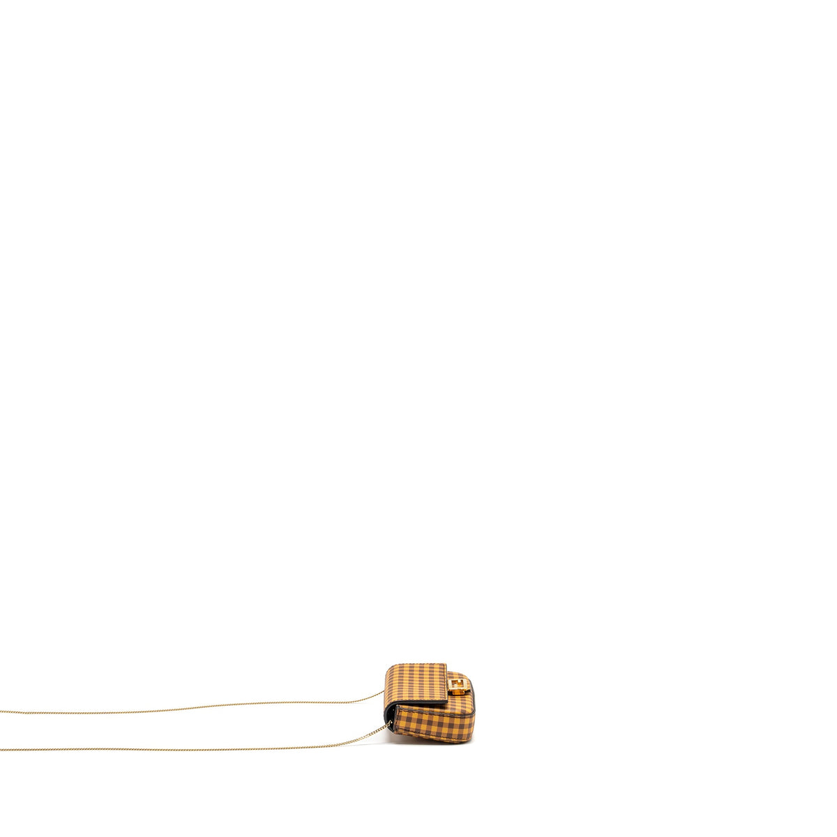 Fendi nano baguette bag charm leather yellow/multicolour GHW