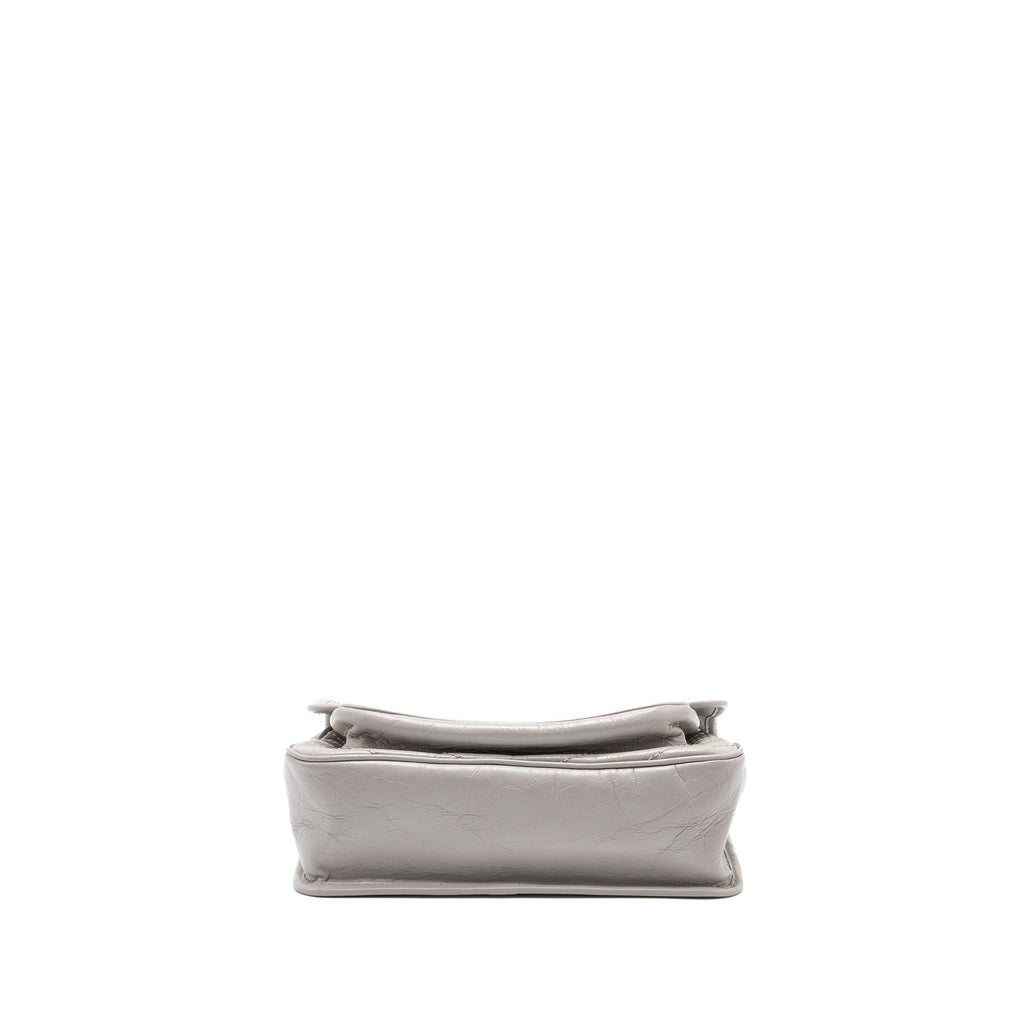 SAINT LAURENT MEDIUM NIKI BAG CALFSKIN GREY RUTHENIUM HARDWARE