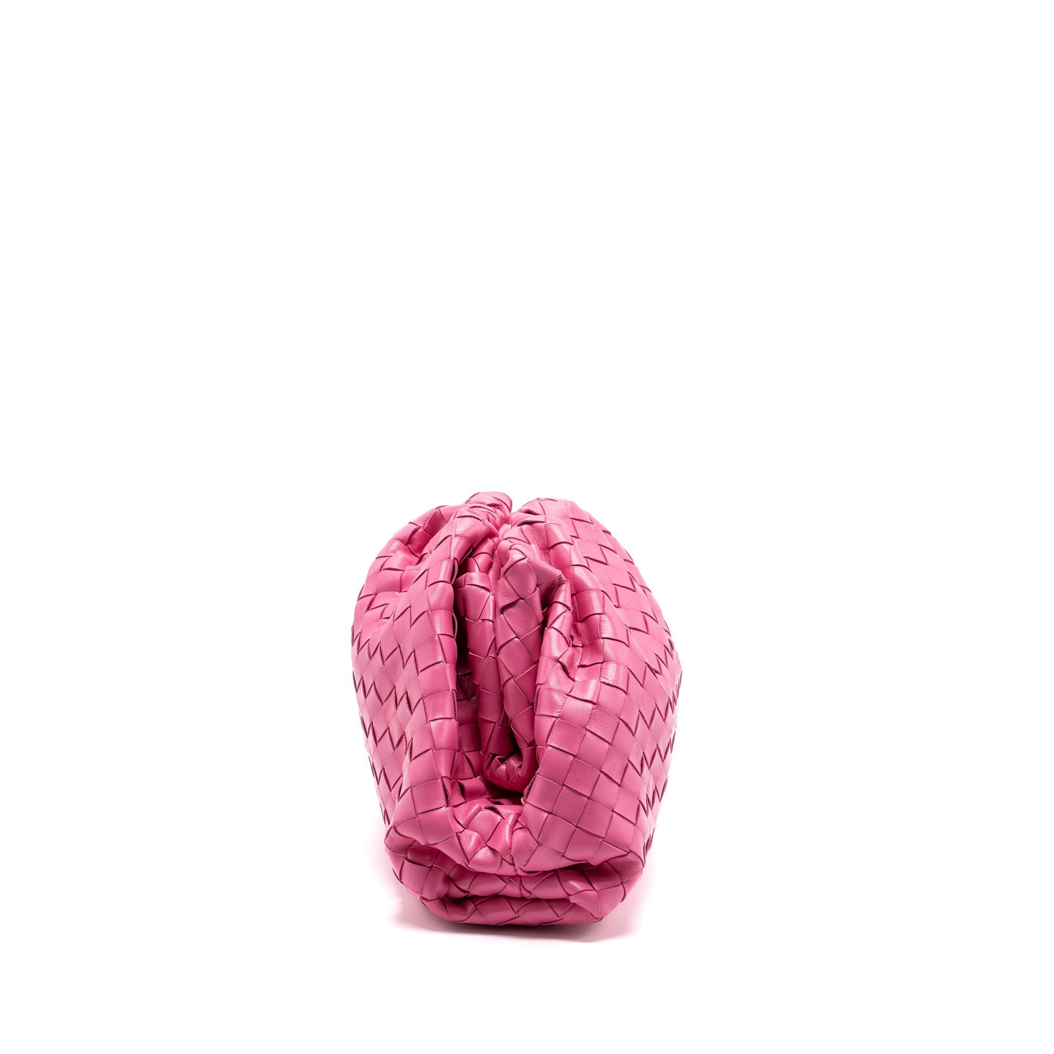 BOTTEGA VENETA MEDIUM POUCH CLUTCH INTERCCATO PINK