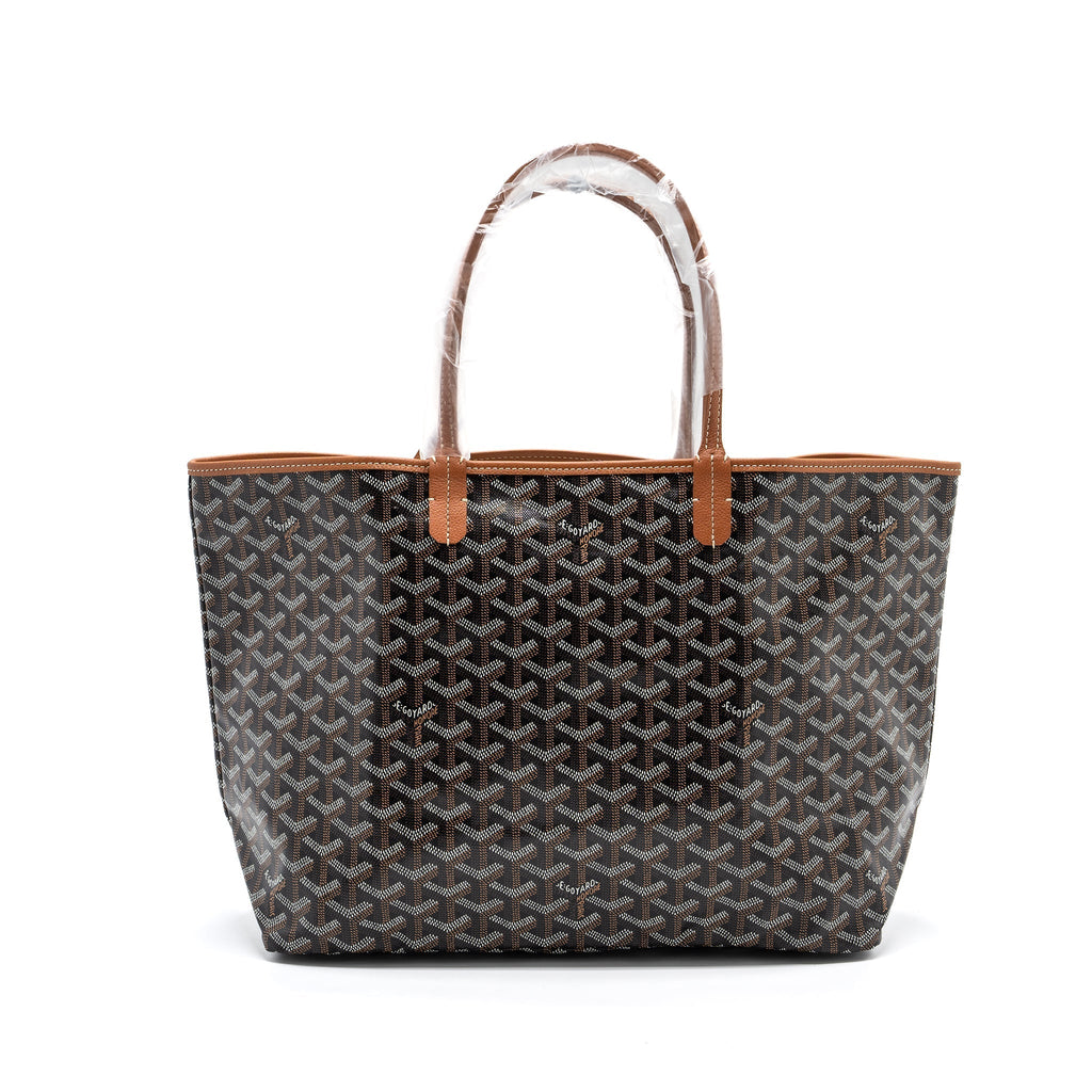 GOYARD SAINT LOUIS PM TOTE BAG GOYARDINE CANVAS BROWN/ MULTICOLOUR