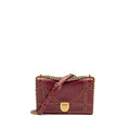 DIOR MEDIUM DIORAMA STUDDED LAMBSKIN RED GHW