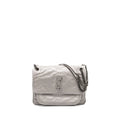 SAINT LAURENT MEDIUM NIKI BAG CALFSKIN GREY RUTHENIUM HARDWARE