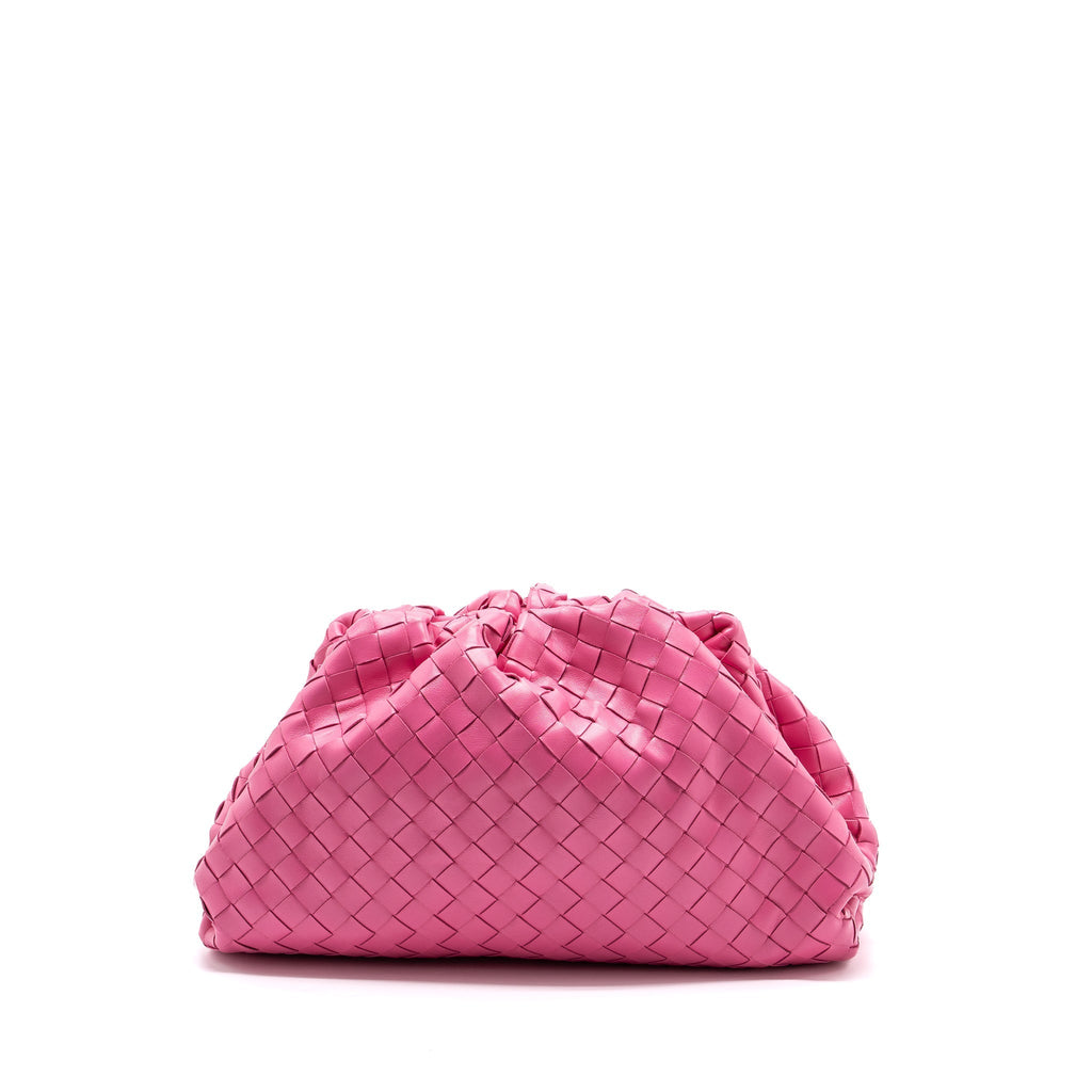 BOTTEGA VENETA MEDIUM POUCH CLUTCH INTERCCATO PINK