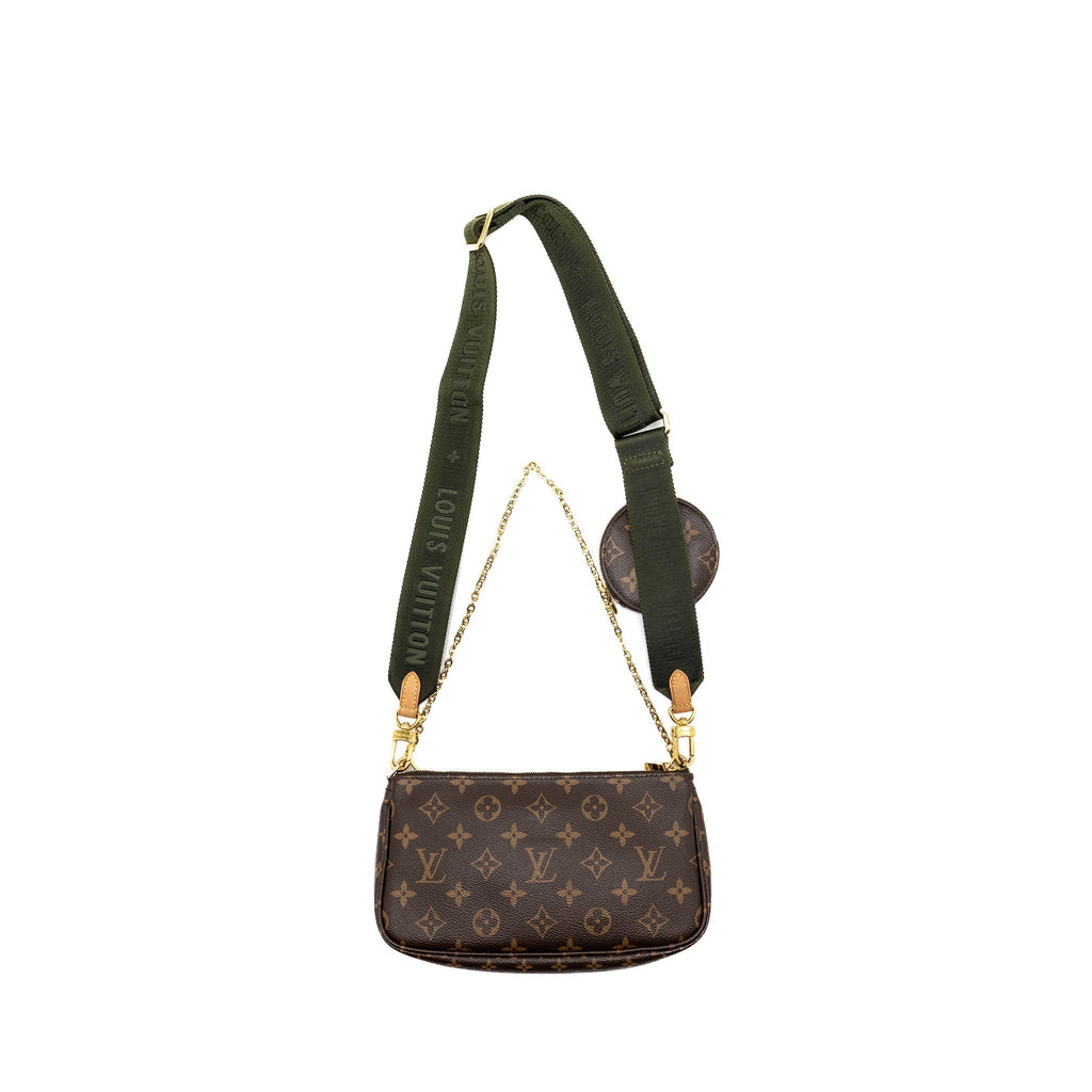 LOUIS VUITTON MULTI POCHETTE ACCESSORIES MONOGRAM CANVAS KHAKI GHW