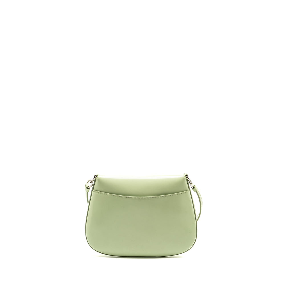 PRADA SMALL CLEO SHOULDER BAG BRUSHED LEATHER LIGHT GREEN SHW