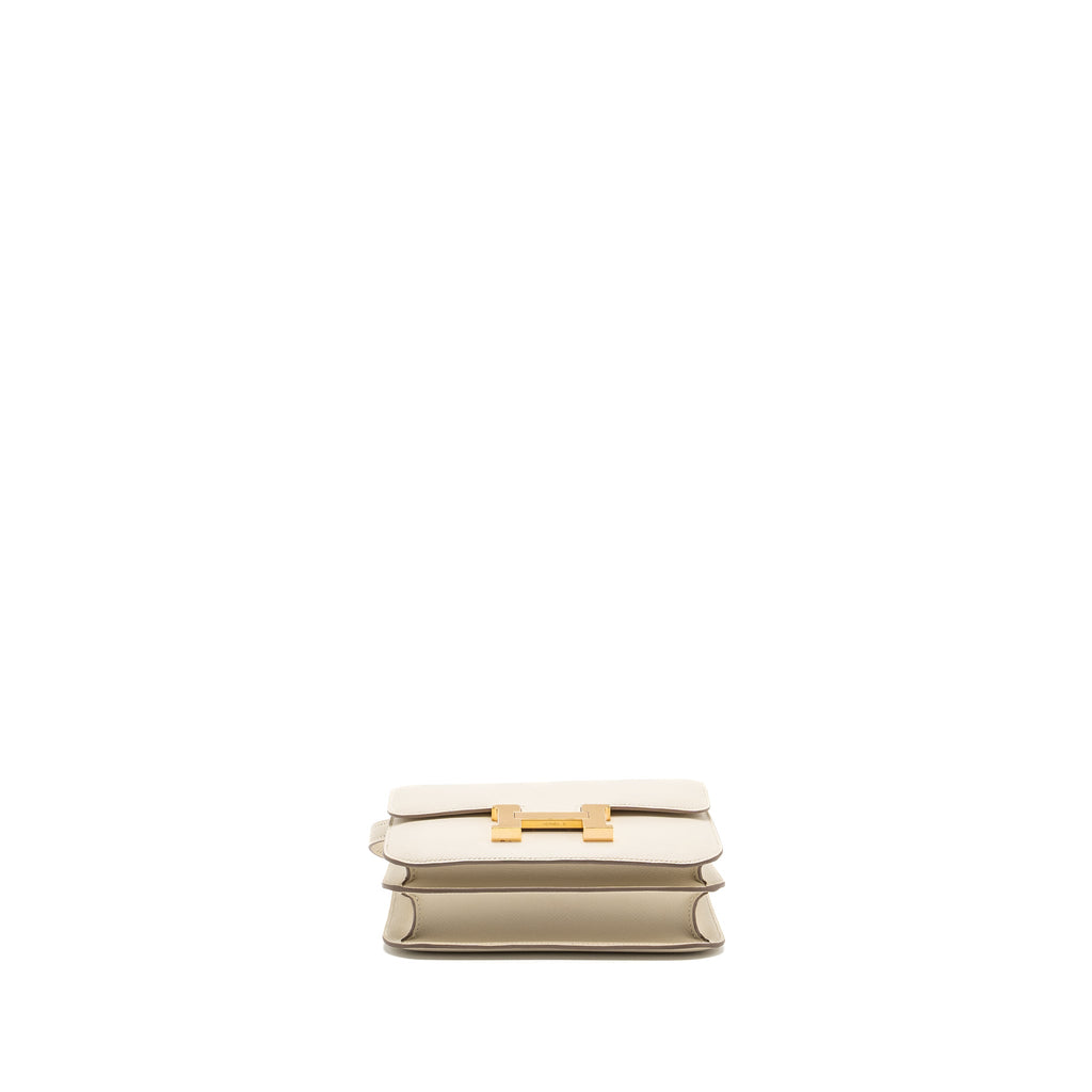 Hermes mini constance epsom craie GHW