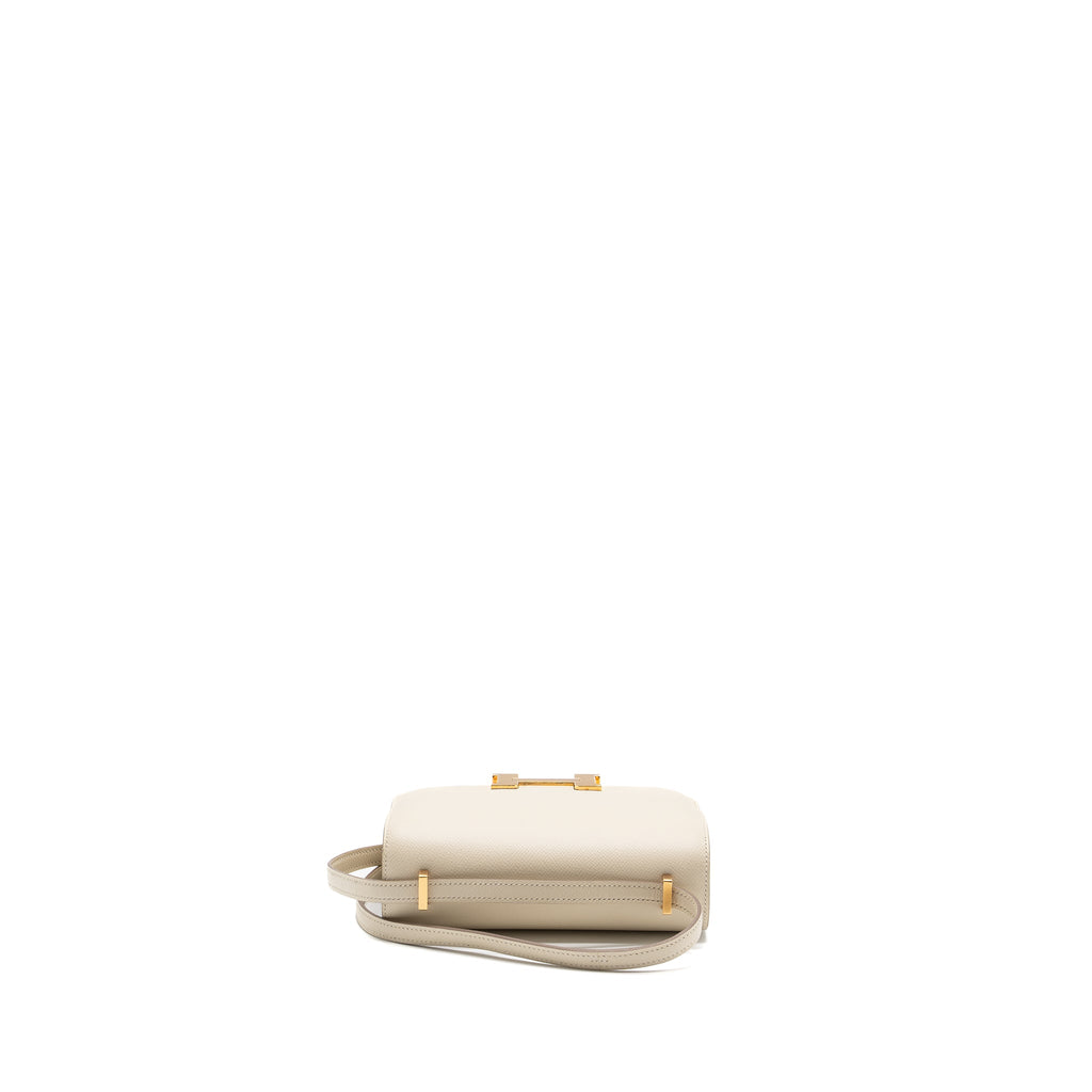 Hermes mini constance epsom craie GHW