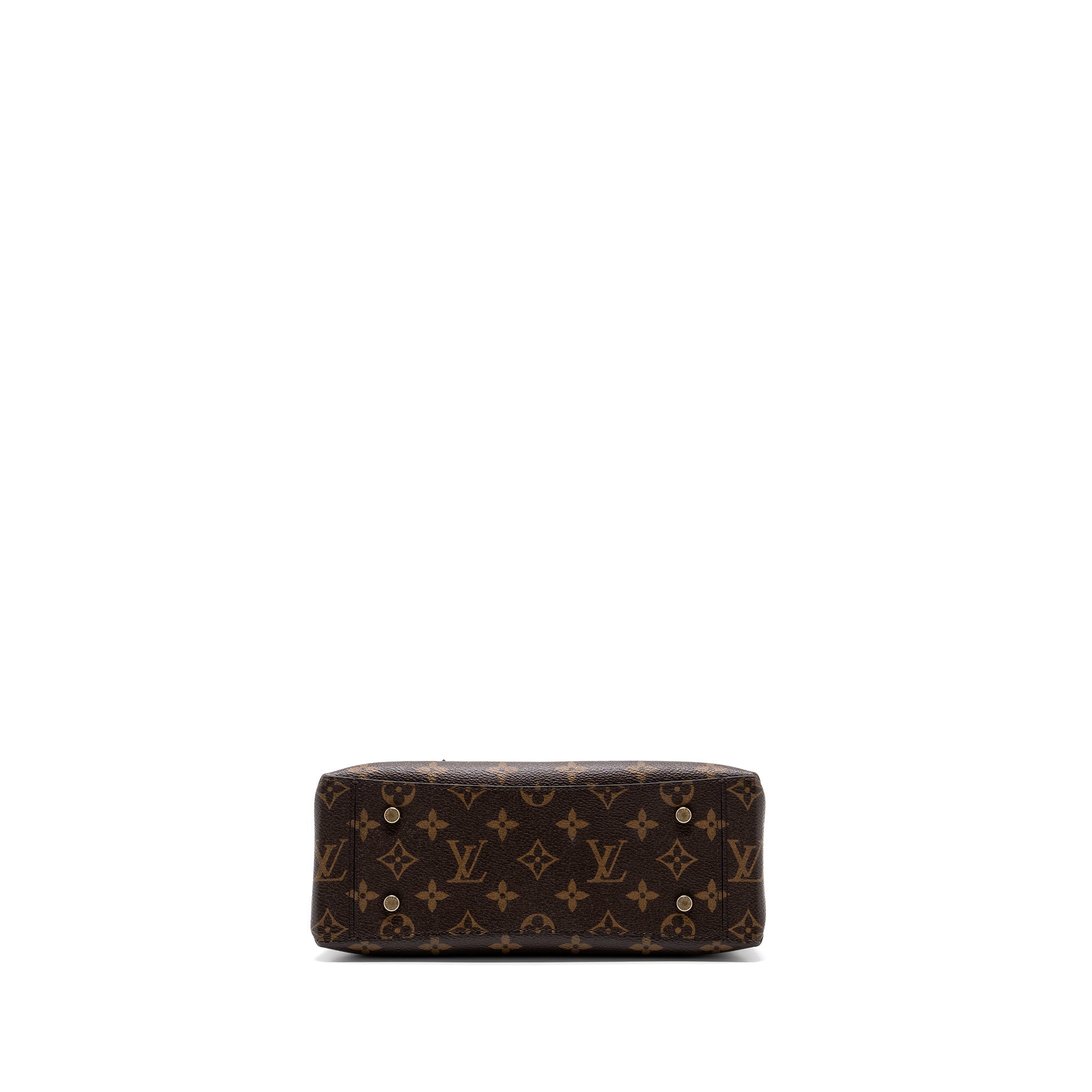 LOUIS VUITTON TOP HANDLE FLAP BAG MONOGRAM CANVAS / CALFSKIN BLACK GHW