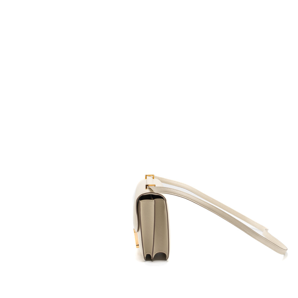 Hermes mini constance epsom craie GHW