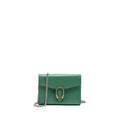 GUCCI DIONYSUS WALLET ON CHAIN CALFSKIN GREEN MULTICOLOUR HARDWARE