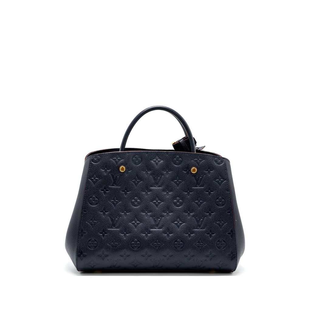 LOUIS VUITTON MONTAIGNE MM MONOGRAM EMPREINTE NAVY GHW