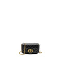 GUCCI SUPER MINI MARMONT CALFSKIN BLACK GHW