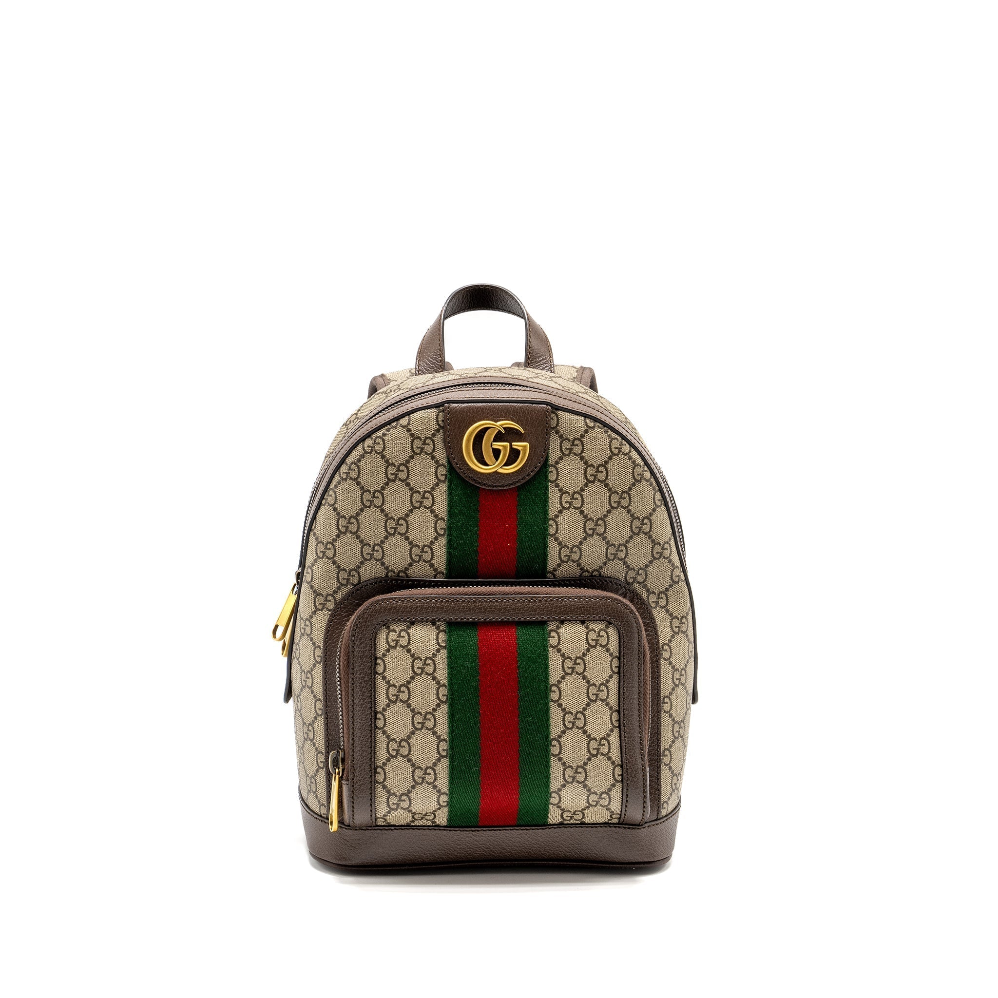 GUCCI SMALL GG OPHIDIA BACKPACK GG SUPREME CANVAS/ CALFSKIN GHW
