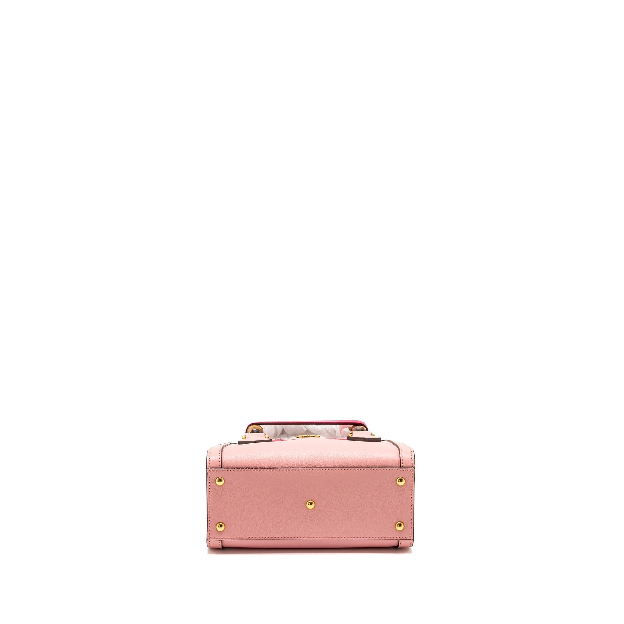 GUCCI MINI DIANA BAMBOO TOTE BAG LEATHER PINK GHW